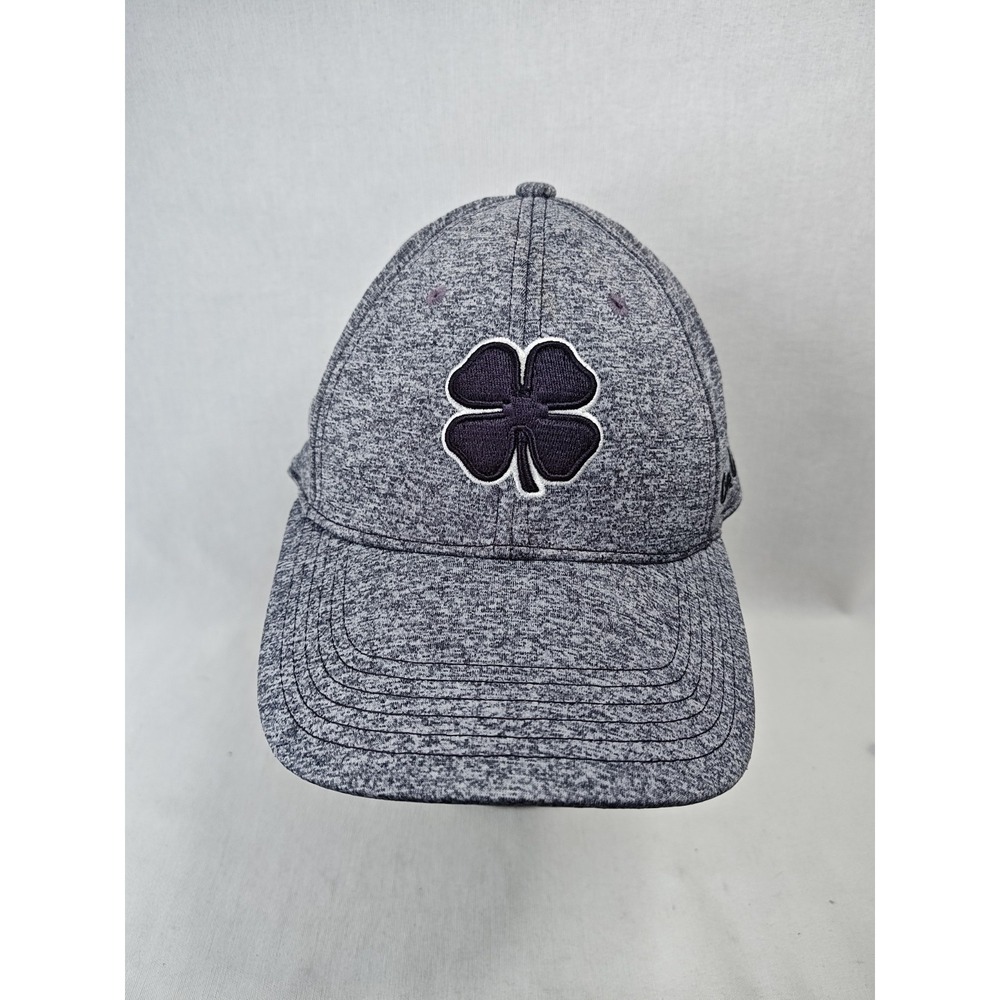 LUCKY BRAND BLACK CLOVER Gray Baseball Hat Cap Flexfit Stretch L/XL Live Lucky